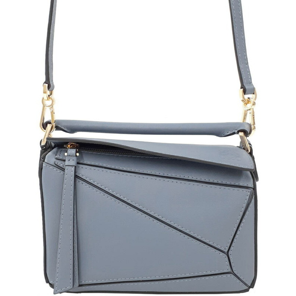 Loewe Puzzle Leather 2way Shoulder Bag Blue
